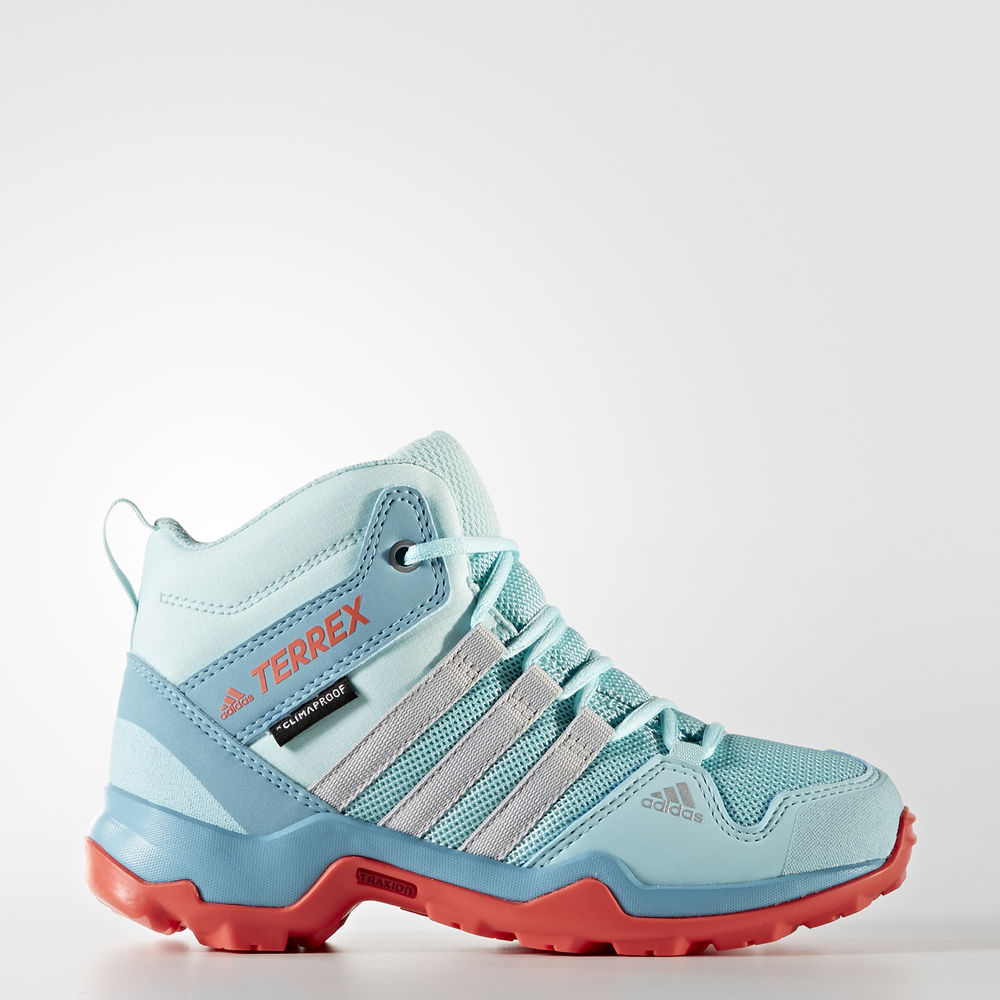 Adidas Terrex Ax2r Climaproof Mid - ορειβατικα παπουτσια για κοριτσια - Ανοιχτο Τυρκουάζ/Γκρι/Κοραλι